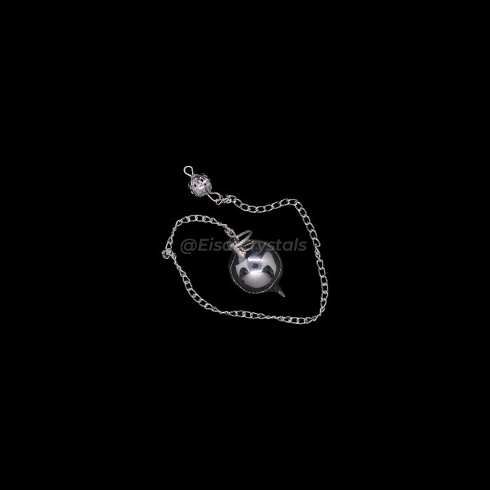 Silver Plated Ball Metal Dowsing Pendulum Healing