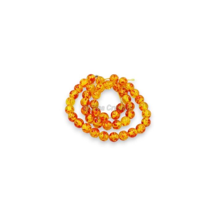Amber Round Crystal Beads 8MM