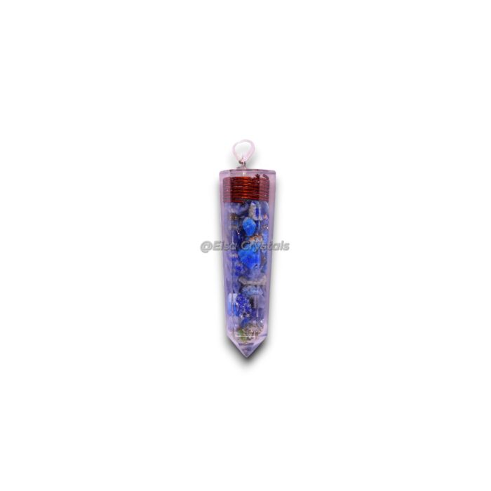 Lapis Lazuli Orgonite Pendant with Copper Coil