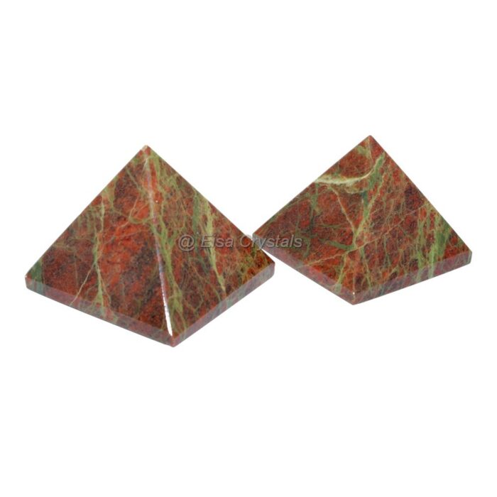 Natural Unakite Pyramid