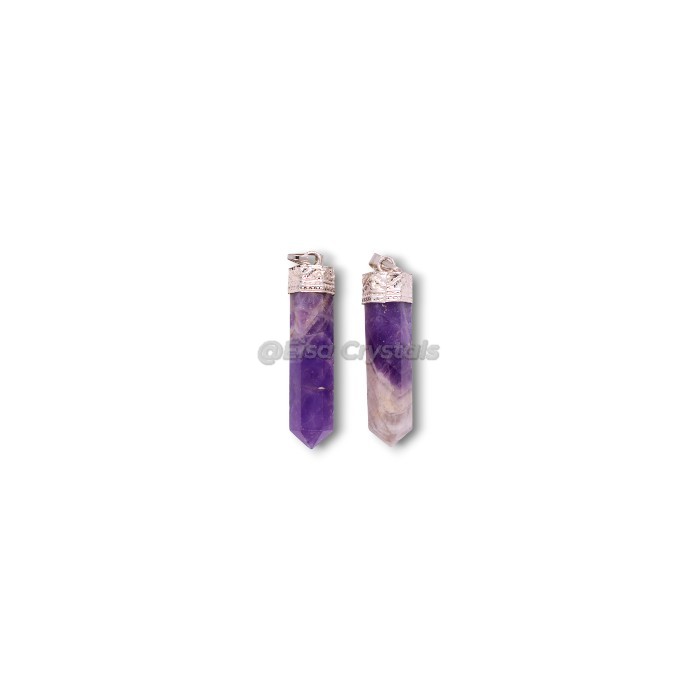 Amethyst Pencil Pendants with Cap