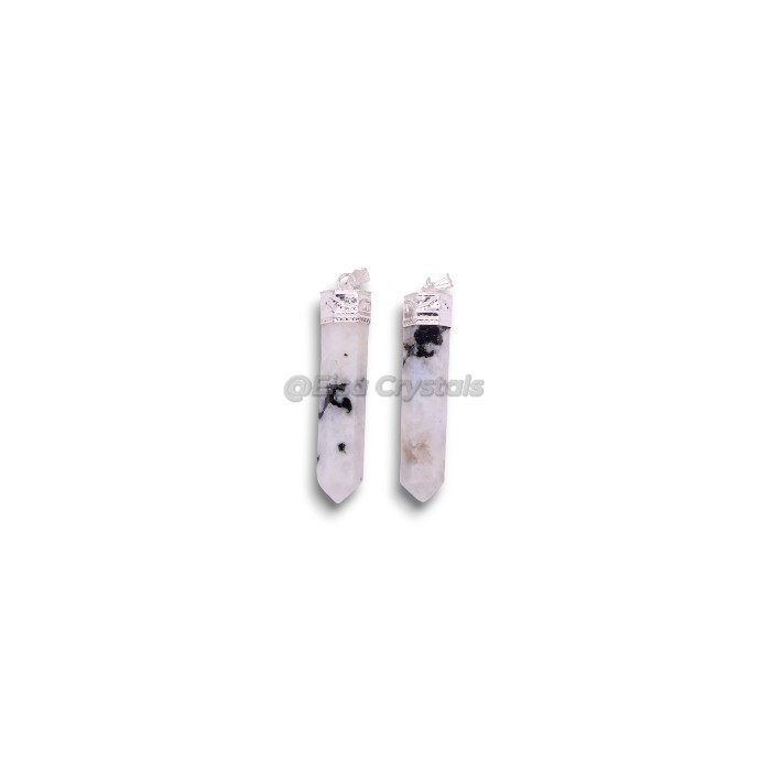 Rainbow Moonstone Pencil Pendants with Cap