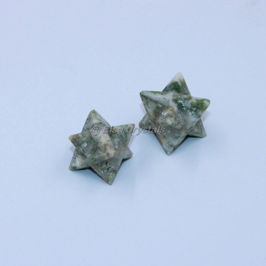Tree Agate Merkaba Star Reiki Healing