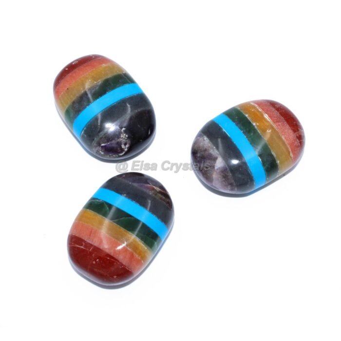 7 Chakra with Turquoise Palm Stone