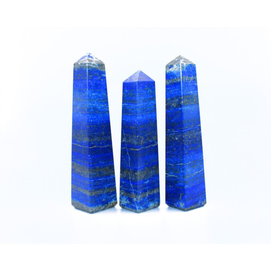 Lapis Lazuli 4 Faceted Obelisks Tower