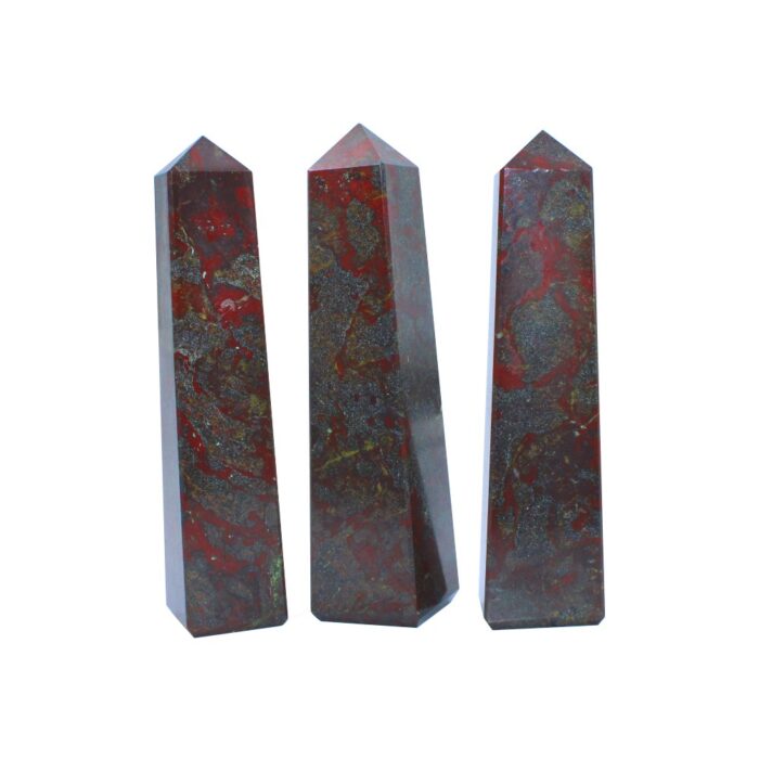 Dragon Bloostone 4 Faceted Obelisks Tower