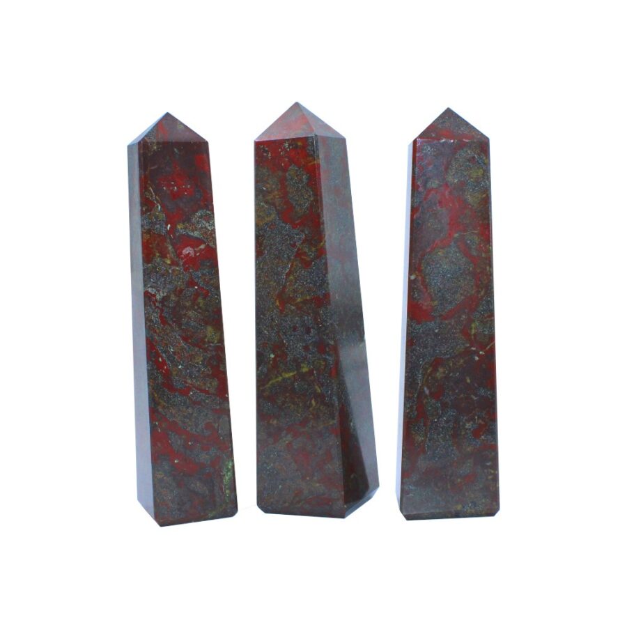 Dragon Bloostone 4 Faceted Obelisks Tower