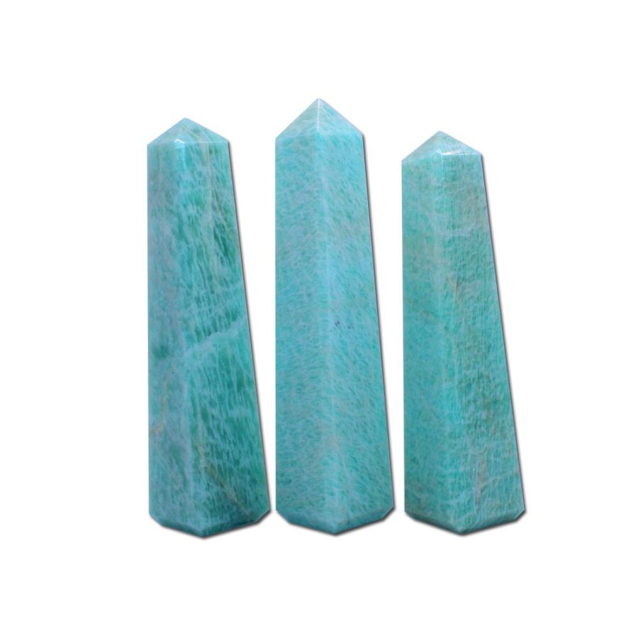 Amazonite 4 Faceted Obelisks Tower