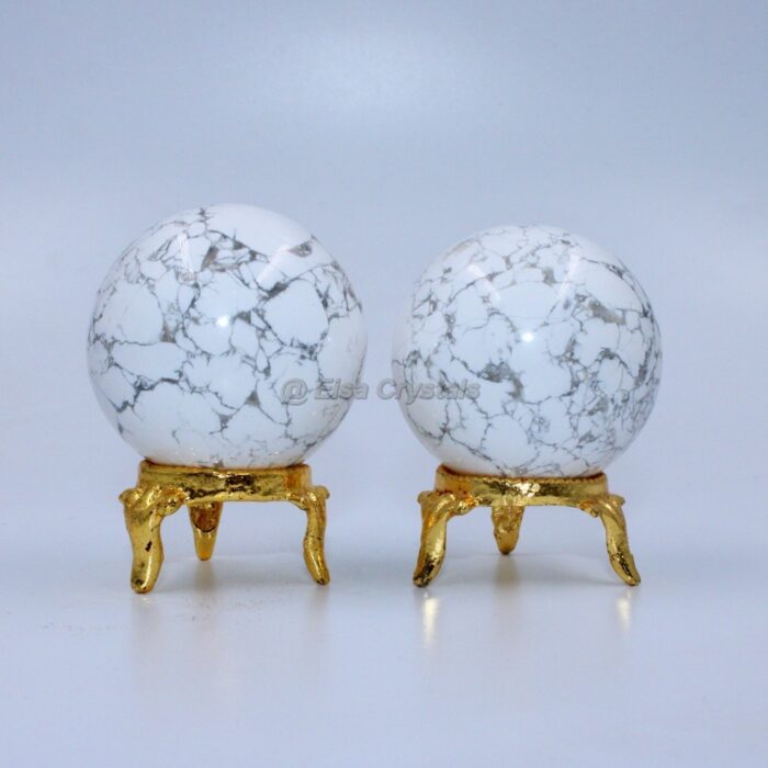 Howlite Crystal Spheres
