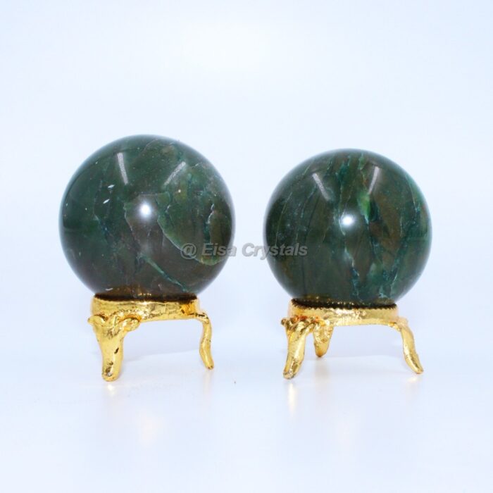 Green Jade Crystal Spheres for Meditation