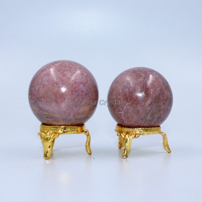 Natural Rhodonite Spheres