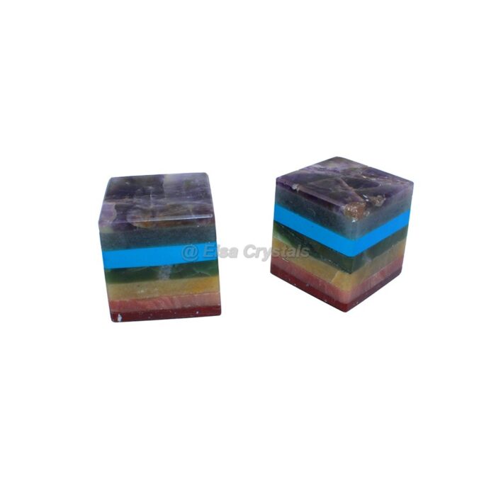 7 Chakra Cube with Turquoise